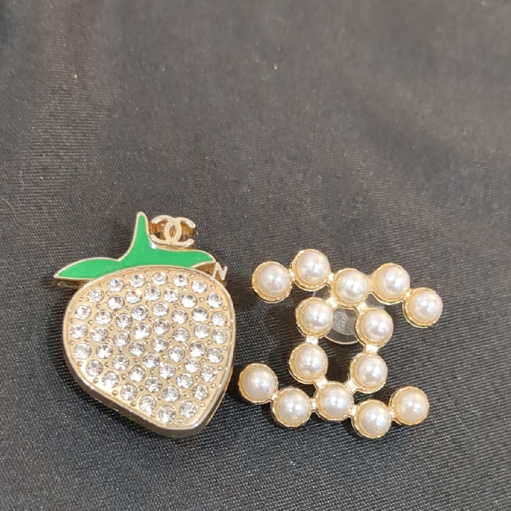 Crocs Accessories Gold and Green Strawberry Crocs Accessories